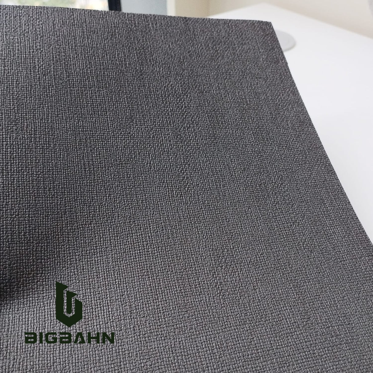Faux Linen Texture in Dark Gray for RV Interior Film - Bigbahn
