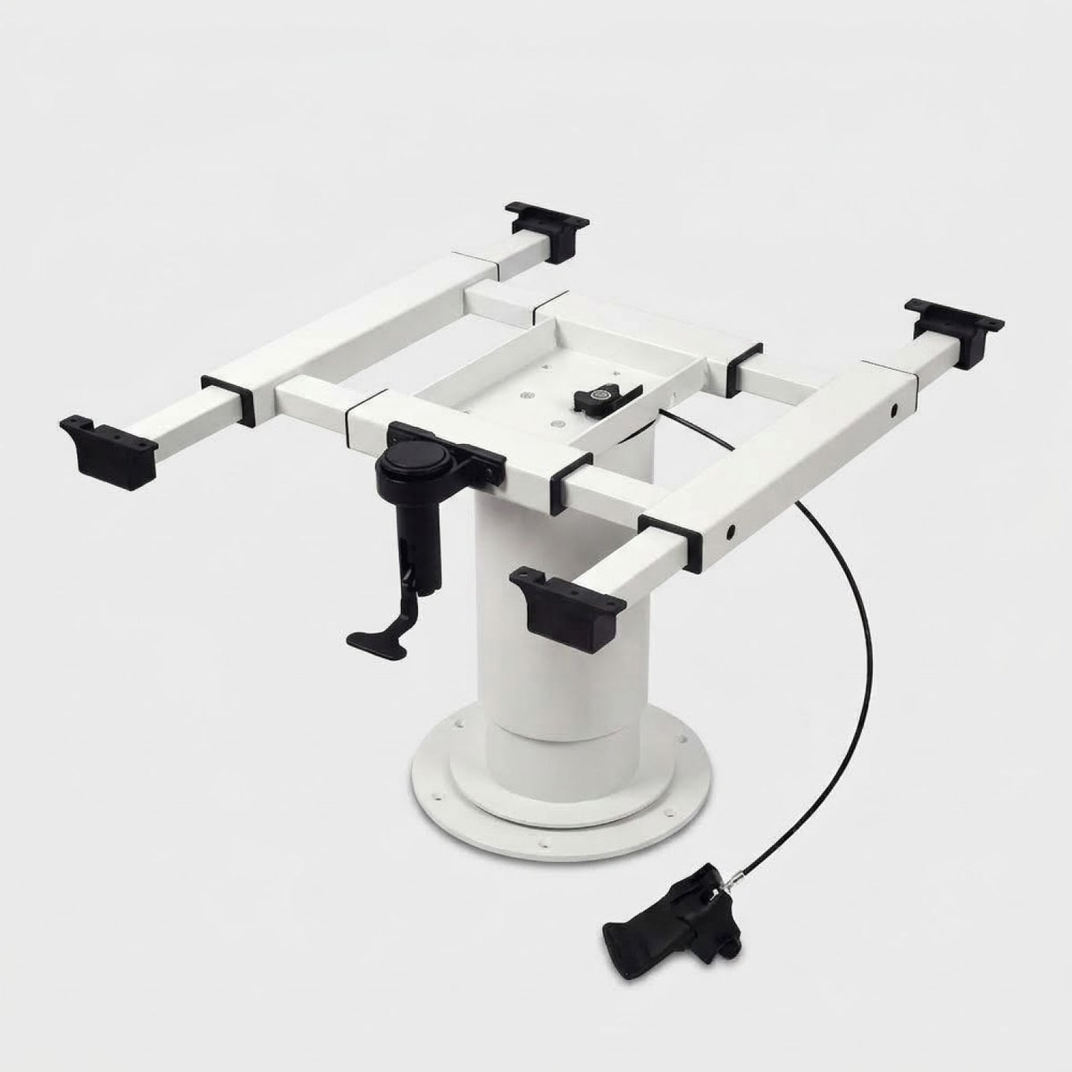 Pneumatic RV Table Leg, Height Adjustable Aluminum Swivel Table Pedestal with Steel Base for Camper, Van, Boat