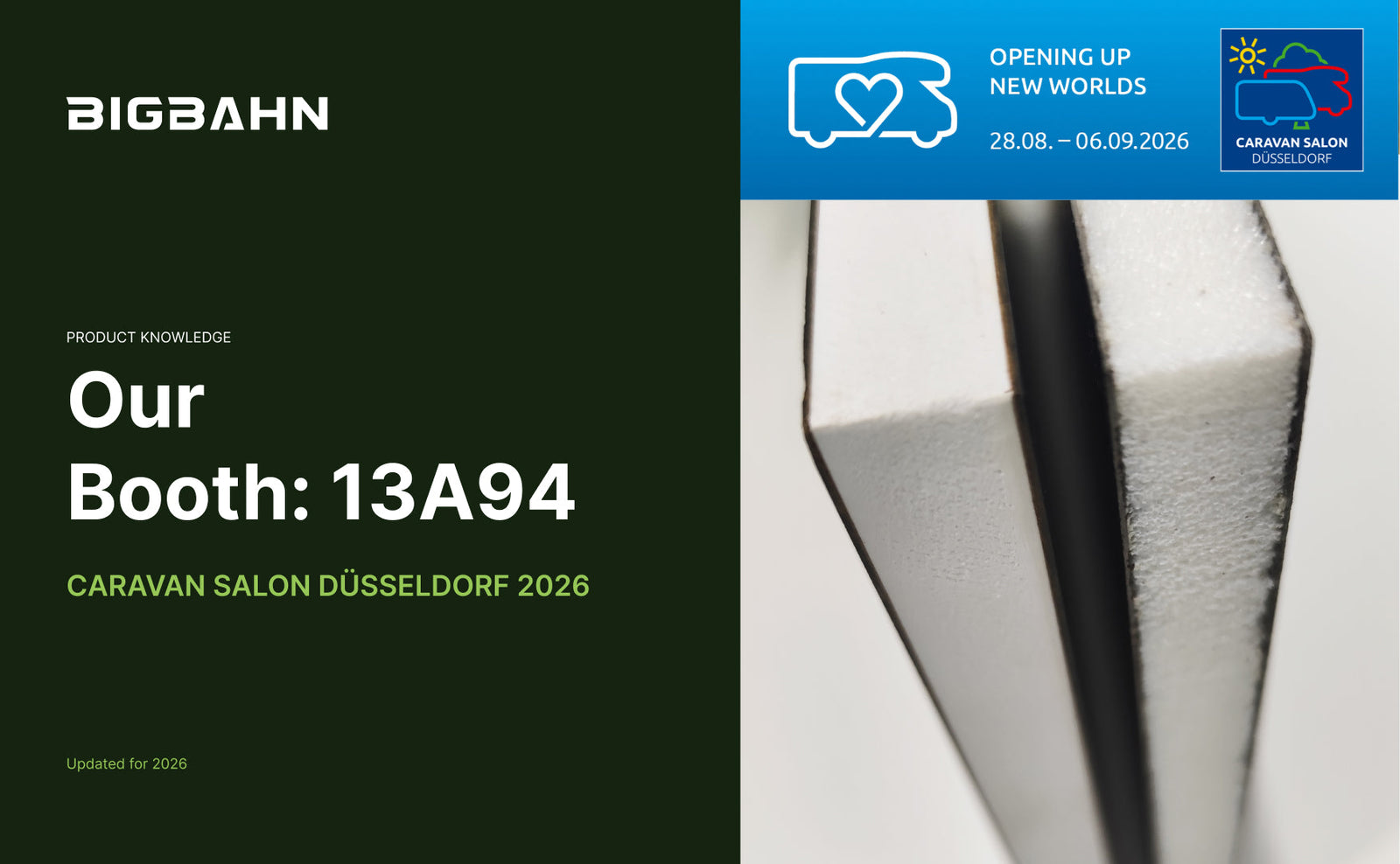 PET Foam Sheet & Panel Sandwich for CARAVAN SALON DÜSSELDORF 2026: Lightweight, ENF-Grade Interior Solution