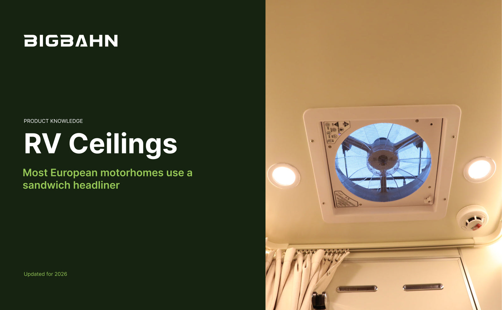 What material is used for RV ceilings?