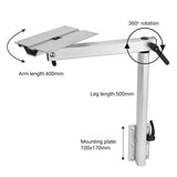 360° Rotatable RV Table Leg, Aluminum Swivel Foldable Table Bracket Mount for Camper, RV, Caravan, Boat