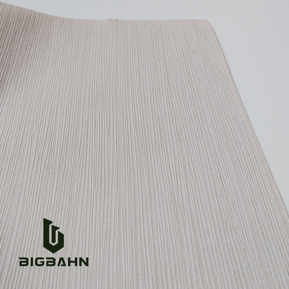 Charlotte Vertical Fabric Texture in Warm White for RV Interior Film - Bigbahn