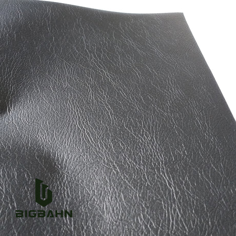 Leather Texture Charcoal Black Natural Leather for RV Interior Film - Bigbahn