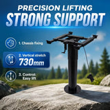 Pneumatic RV Table Leg, Height Adjustable Aluminum Swivel Table Pedestal with Steel Base for Camper, Van, Boat