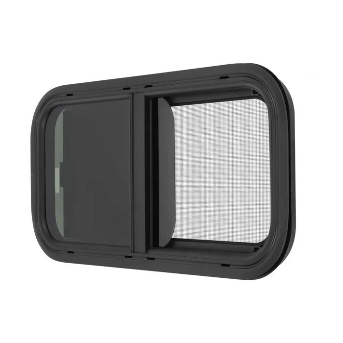 RV Sliding Window, Aluminum Frame Tinted Tempered Glass Window for Camper, Caravan, Trailer, Van
