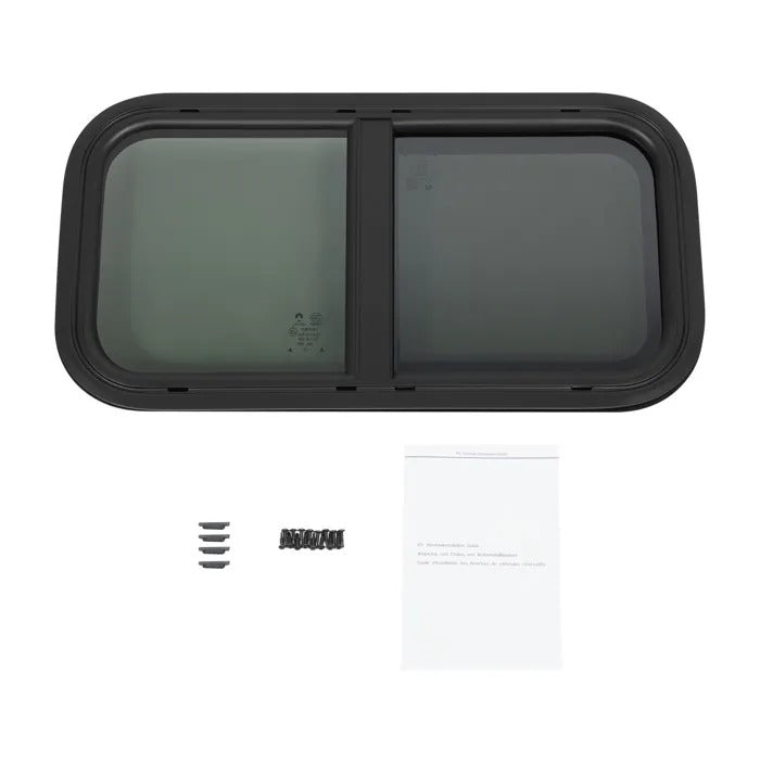 RV Sliding Window, Aluminum Frame Tinted Tempered Glass Window for Camper, Caravan, Trailer, Van